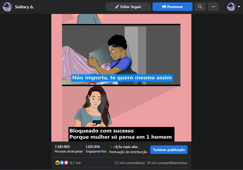 Resultados da Postagem em Solitary